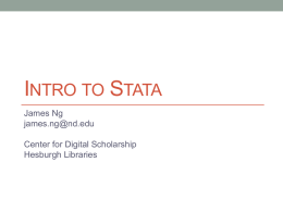 Intro to Stata for L..