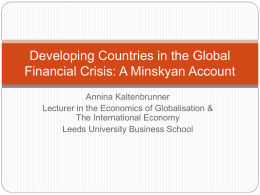 Developing Countries in the Global Financial Crisis