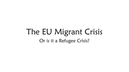 The Refugee Crisis - City of Sanctuary