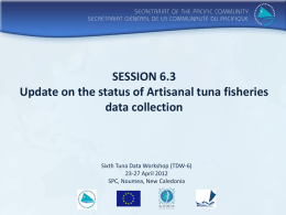 Update On The Status Of Artisanal Tuna Fisheries Data