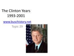 The Clinton Years 1993