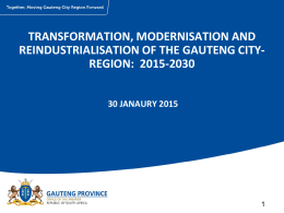 Tranformation, Modernisation and