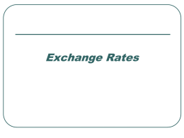 Exchange Rates - Year 12 Economics