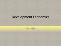 Development Economics - Urban Leadership Foundation
