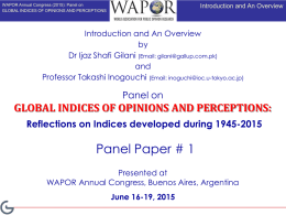 Global Indices of Opinions and Perceptions