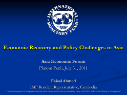 Slide 1 - Asia Economic Forum (AEF)