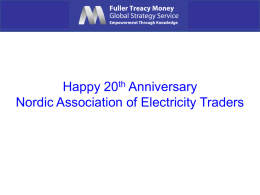 Nordic Association of Electricity Traders on the 14 th