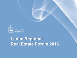 Leduc County Presentation - Leduc Nisku Economic Development