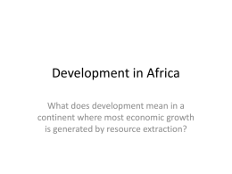 Discussion of development