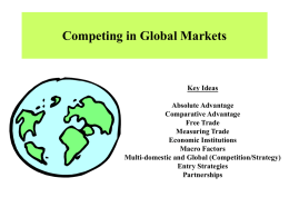 Globalization in Competition - School of Business Administration