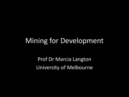 Mining for Development