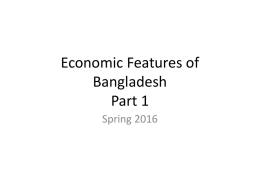 Economic Features of Bangladesh