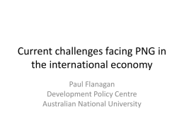 Current challenges facing PNG in the international economy