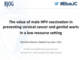 The value of male HPV vaccination in preventing cervical