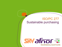 Standard on Sustainable purchasing