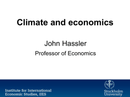 Climate and economics