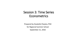 Introduction to time series econometrics