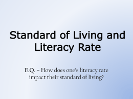Standard of Living and Literacy Rate