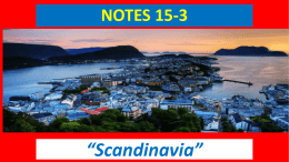 NOTES 15-3 “Scandinavia”