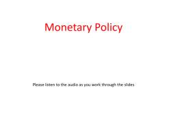 Monetary Policy - HCC Learning Web