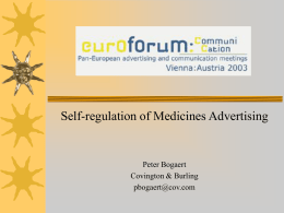 Self-regulation of Medicines Advertising