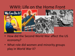 WWII - Homefront - Tate County School District