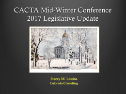 Legislative Update January 2017