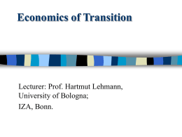 (I + A)/(I – A) -1 - Political Economy of transition