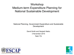 National Planning Government Expenditure Sustainable Development
