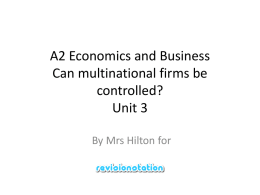 Can multinational firms be controlled?