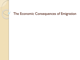 Module 22 The Economic Consequences of Emigration