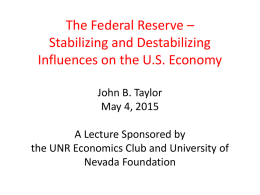 John Taylor, UNR Lecture, May 4, 2015 PowerPoint