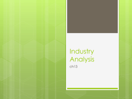 Why Do Industry Analysis?