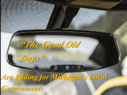 Michigan`s Local Government Finances - Looking