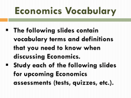 Economics Vocabulary Lingual