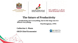 Productivity growth in the medium to long run: An outline