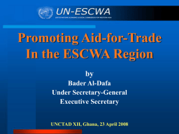 OECD ODA to ESCWA Region - The UN Regional Commissions