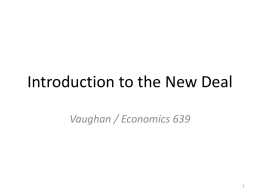 Introduction to the New Deal
