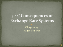3.2 C Effects of exchange rates and evaluating systems N