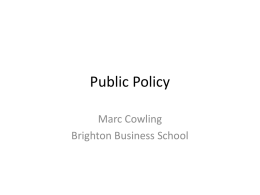 Discussant Marc Cowling – Public Policy