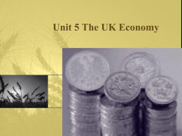 Unit 5 The UK Economy