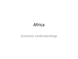 Africa Economic Understandings Powerpoint