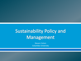 Sustainability Management