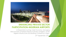 ENHANCING PRIVATE SECTOR PERTICIPATION