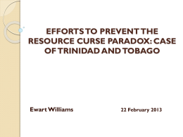 Trinidad and Tobago`s main challenges and Lessons for Mozambique