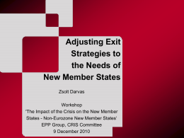 Impact of the crisis on New Member States