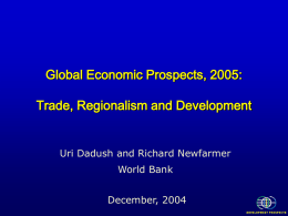 Trade, Regionalism and Development