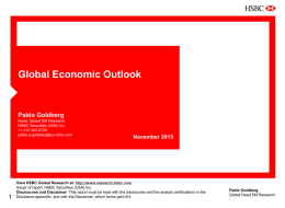 Global Economic Outlook Pablo Goldberg