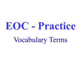 EOC - Practice - School of Ruch