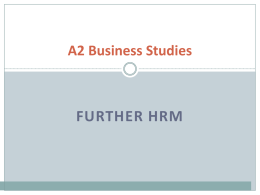 A2 Business Studies